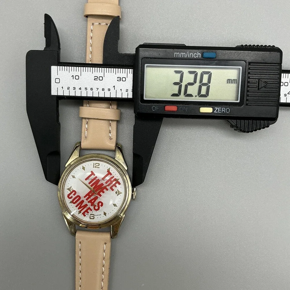 Vintage Winthrop Mens Watch 33mm Antimagnetic The Time Has Come Manual Wind